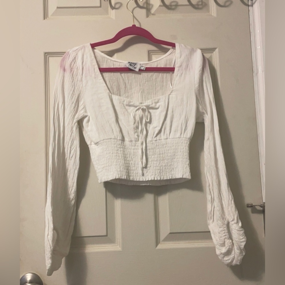 Princess Polly White Flowy Longsleeve